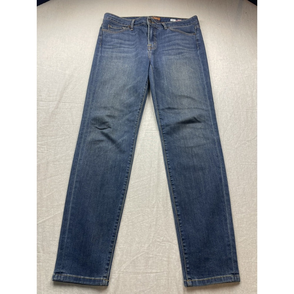 Vizcaino Mid Wash Blue‎ Womens Size 12 Straight Leg USA Made Premium Denim Jeans